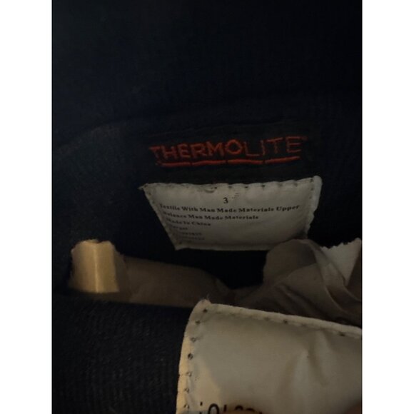 Kids Insulated Winter Snow Boots Drawstring Closure Size 3 Rubber Sole Thermolit - Picture 8 of 8